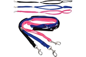 GLEAVI 6pcs Adjustable Nylon Pet Grooming Loops with Bathing Rope for Dogs, Grooming Table Accessory, Blue