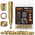 HANGLIFE M2.5 Heat-Set Threaded Inserts with Insert Tip, Heat Set Insert for 3D Printing Components and Plastic Parts with So