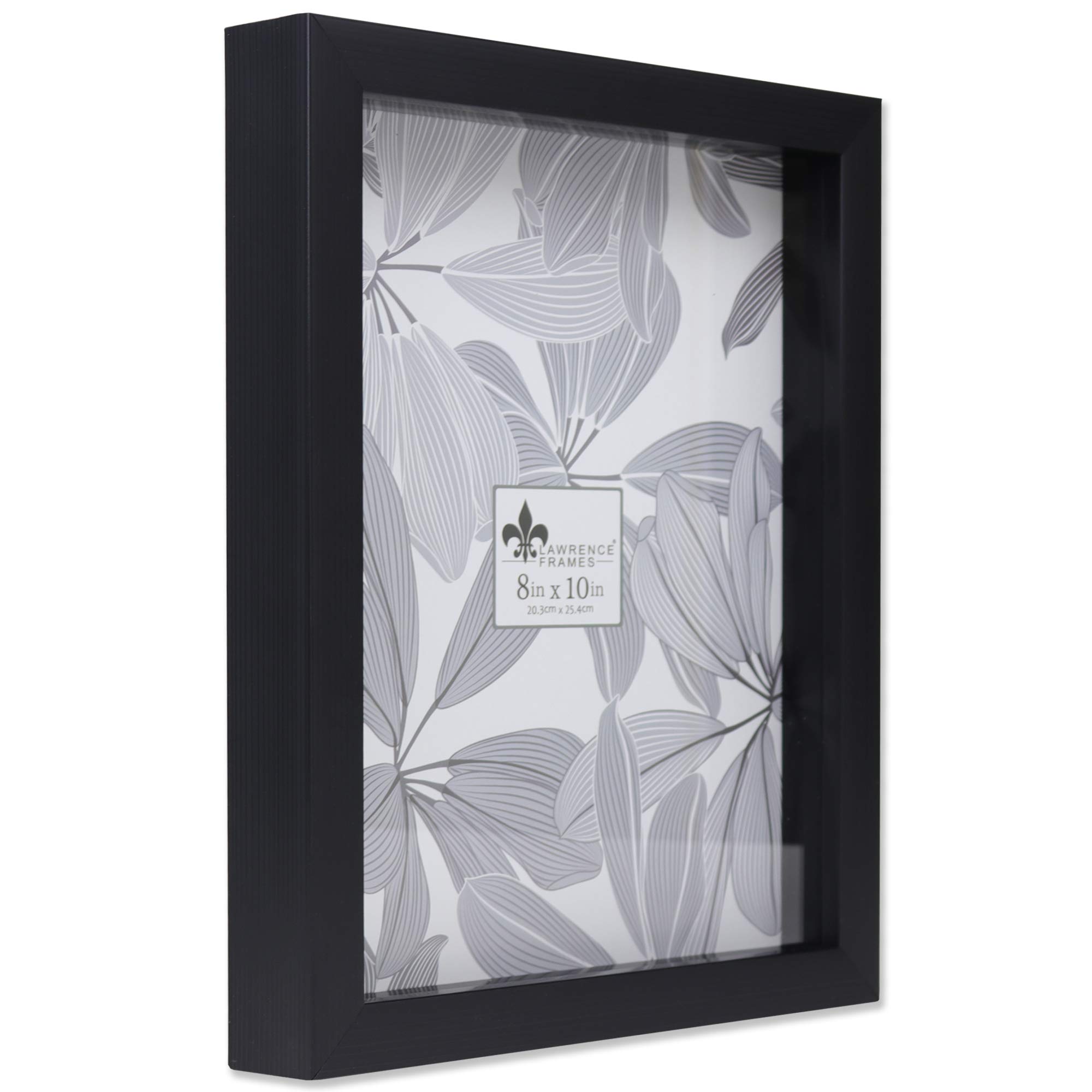 Lawrence Frames Shadow Box Frame, Polystyrene, Black, 8x10