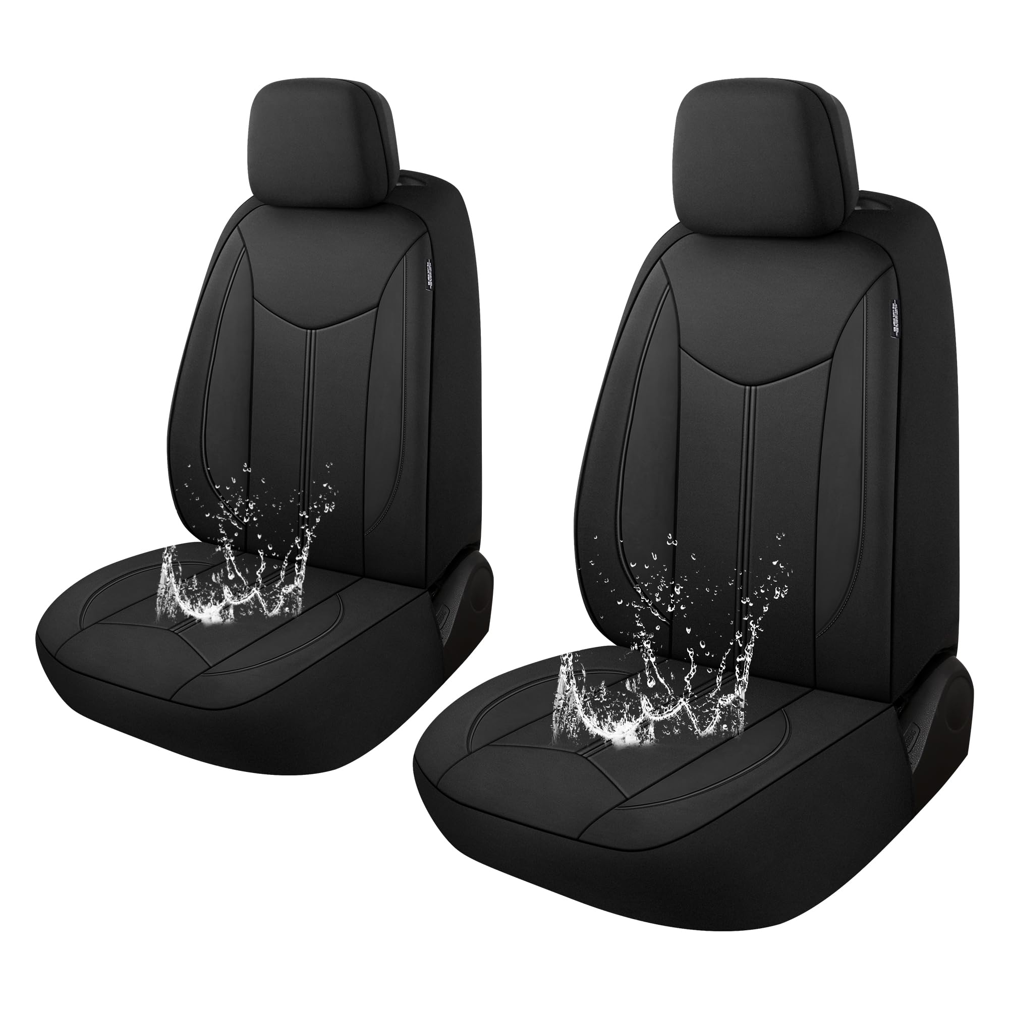 Photo 1 of CAROMOP Neoprene Car Seat Cover 2 Front Seats, Waterproof Seat Covers for Cars, Universal Fit for Most Car Interior Covers-Sedan Truck SUV(Black)