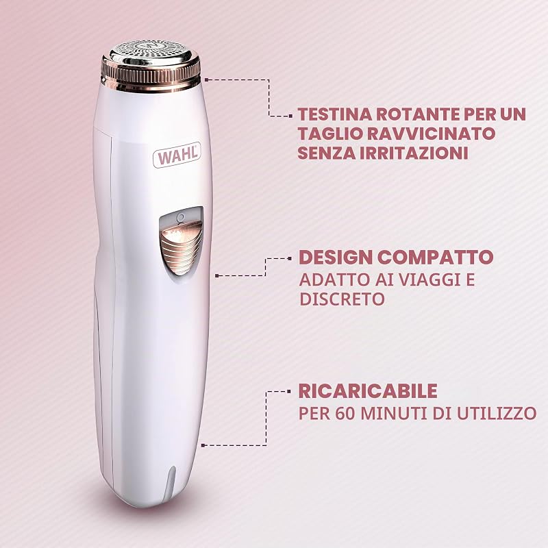 Depilatore viso da donna, con testa rotante