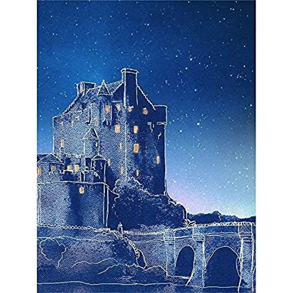 Scotland Eilean Donan Night Canvas Wall Art Print