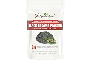 BLACK SESAME POWDER 5.29 oz (150g) VIETFARMFOOD: Pure freeze-dried vegetable powder, made from real vegetables with no added 