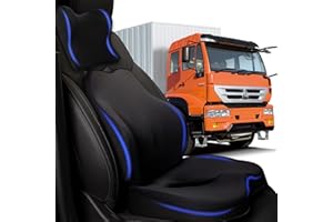 MINUPWELL Truck Seat Cushion, 3PC 100% Memory Foam Seat Cushion for Truck Driver, Black Truck Driver Seat Cushion & Back Support, Semi Truck Accessories for Men Seat - 18x14.5x3.5in, Lumbar Cushion-16.5x15.4x5"