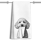 LUKIPOM Funny Goldendoodle Dog Hand Towels, You Will Never Pee Alone Funny Bathroom Hand Towels, Goldendoodle Gifts, Dog Bathroom Decor, 16x24 Inches