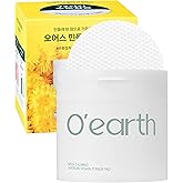 O’Earth Mild Calming Vegan Toner Pad - Dual-Textured, Exfoliating, Soothing, Moisturizing with Dandelions & Hyaluronic Acid, EWG Green Certified, 90 Pads