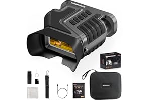 WOSPORTS 4K Night Vision Goggles - 16MP Photo, up to 80x Magnification, 10X Optical & 8X Digital Zoom, 1015FT Vision, 3" Screen, 5000mAh Rechargeable Battery, Outdoor Camping, Survival, Gift for Men