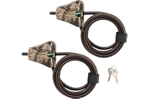Master Lock Cable Lock, Python Adjustable Keyed Cable Lock, 6 ft. Long Cable, 2 Pack Mossy Oak Country DNA Camouflage