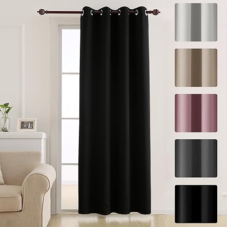 Deconovo Door Curtain Thermal Home Decorative Solid Thermal
