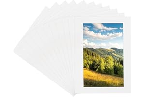 PATIKIL 17x12 Mat for 13x9 Photo, 11 Pack Precut Acid-Free Mat Board White Core Picture Frame Board for Photos Show, Prints, 