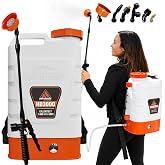 PetraTools 3 Gallon Battery Powered Backpack Sprayer - 2.5 Hour Runtime | HD3000 Electric Backpack Sprayer w/ 90 PSI, 6 Nozzles - For Lawn &amp; Garden Care, Weed &amp; Pest Control, Watering &amp; Fertilizing