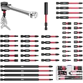 YOSIGHT 46Pcs Screwdriver Bits Set, S2 Steel Screwdriver Impact Bits Kit | With 1Pc Magnetic Bit Holder &amp; a Wrench, Used for Power Screwdrivers and Electric Drill Drivers