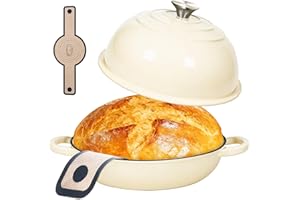 ONKO Dutch Oven For Sourdough Bread Baking, 6QT Enameled Cast Iron Dutch Oven Pot With Lid, Non-stick Sourdough Baking Pan wi