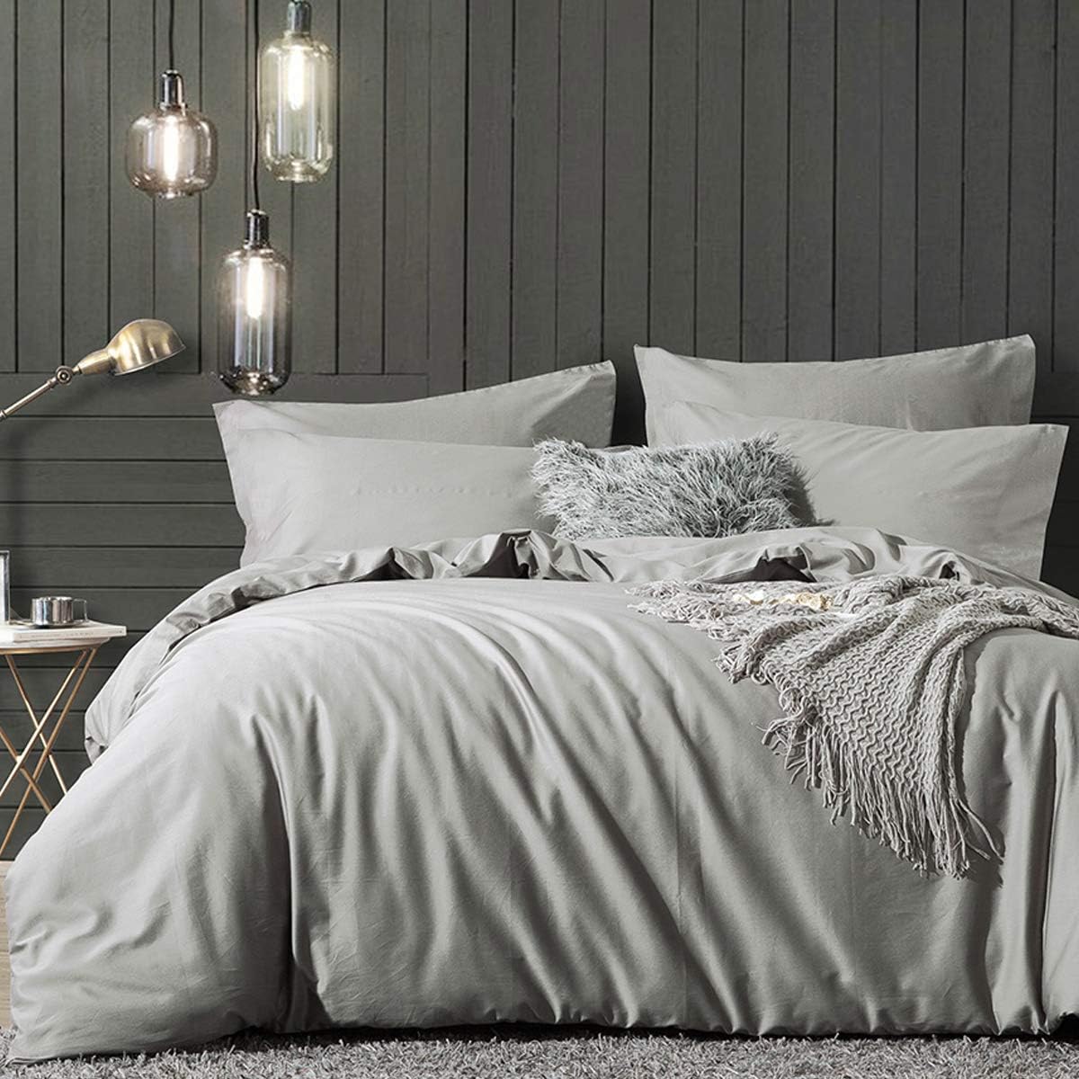 Ruikasi bedding microfibre. 200 x 220 cm + 2 x 80 x 80 cm grey