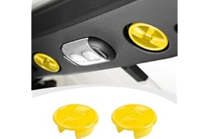 RAZPOY JK Hardtop Roof Top Mounting Screw Knob Cover Trim Compatible with 2007-2018 Jeep Wrangler JK JKU Interior Accessories, Yellow
