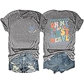 Women On My Husbands Last Nerve Shirt Funny Wife Life Skull Hand T Shirt Letter Short Sleeve Vacation Tops