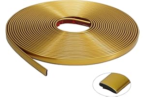 JSIWOTH 26.2 Ft Peel and Stick Trim, Matte Gold Waterproof Molding Trim for Walls, Edges, Borders, Window Frames, Backsplash Tiles, Flexible and Self Adhesive Trim