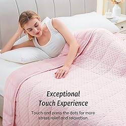 Wemore Minky Dot Weighted Blanket for Adults Twin