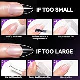 gelike ec Gel Nail Tips Kit 552pcs 11 Sizes Soft Gel Soak Off Clear view 3