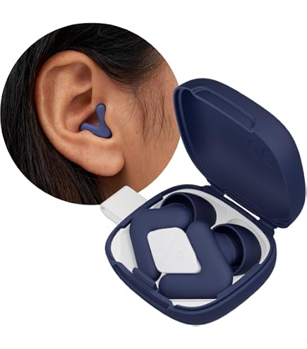 Bouchons D'oreille Anti-bruit – Réduction 35 DB – 4 Paires D'embouts (S/M/L) – Lavables, Réutilisables – Pour Sommeil, Voyage, Concentration – Violet