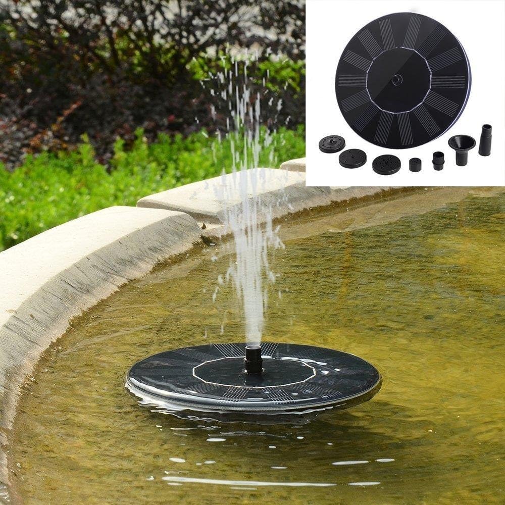 chairacha_0 Outdoor Solar Powered Bird Bath Water Fountain