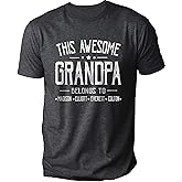 IZI POD Personalized Grandpa Dad Shirt, Custom Grandpa Grandkids Name Shirt, Birthday Christmas Fathers Day Dad Grandpa Gift