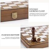 Sarr Klith 12-Inch Wooden Chess Set Folding Board with Magnetic Pieces view 3
