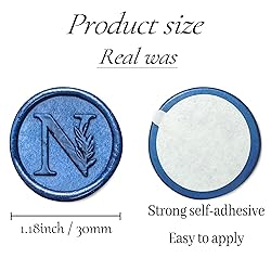 25Pcs Blue Wax Seal Stickers Handmade Vintage