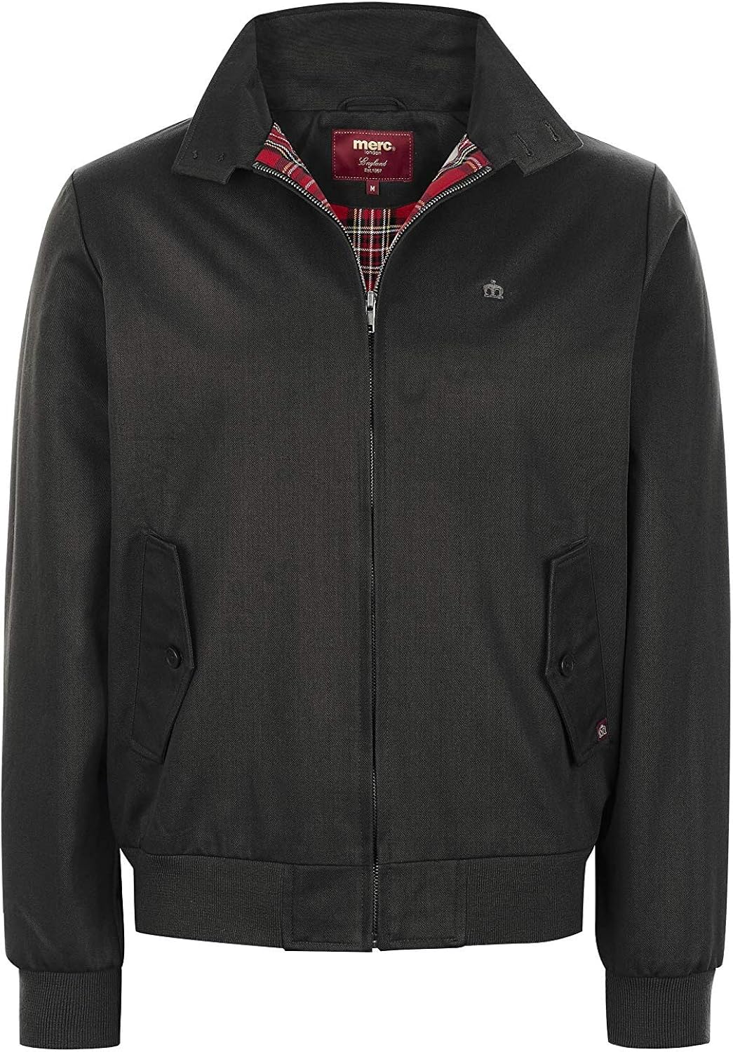 merc Mens London Classic Retro MOD Check Tartan Lined Harrington Jacket