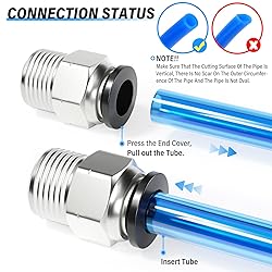 TAILONZ PNEUMATIC Male Straight 8mm Tube OD x 3/8
