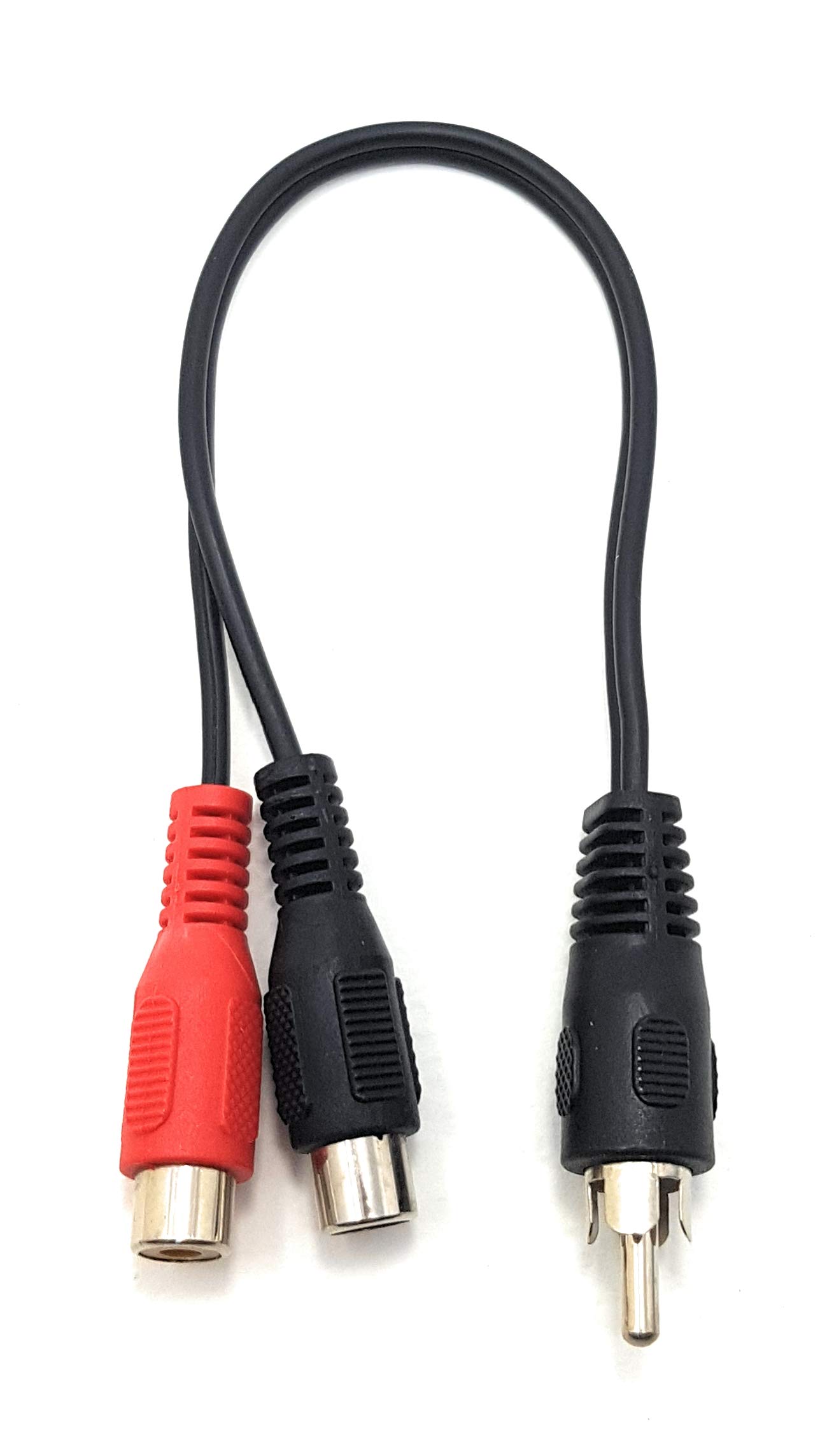 MainCore 25cm Single RCA Phono Male To 2 x RCA Female Phono Cable Lead