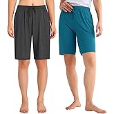 Latuza Women's Viscose Pajama Shorts Knee Length Sleep Shorts