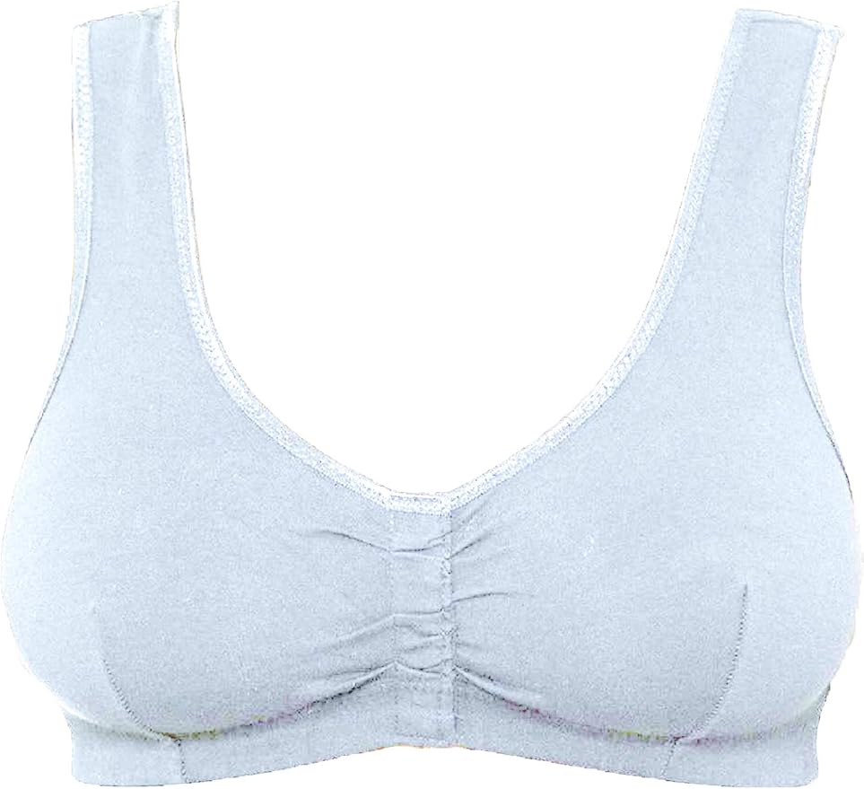 Undercover Velcro Front Fastening Soft Cotton Bra CB222V White Amazon
