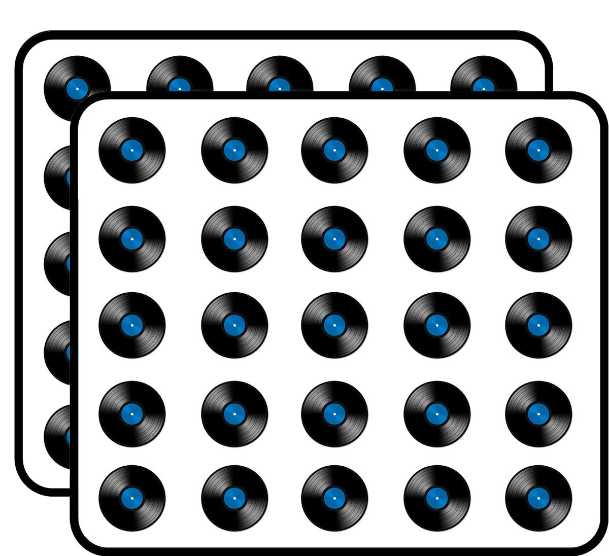 Round Record - lp Funny dj Music Old School Record Sticker for Scrapbooking, Calendars, Arts, Kids DIY Crafts, Album, Bullet Journals 50 Pack