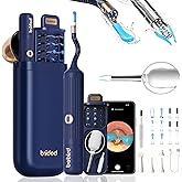 Ear Wax Removal Tool Camera, Flexible Wireless Ear Cleaner with Camera Otoscope Light, HD Painless Visual Ear Picker Tweezers