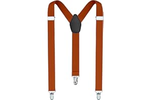 alsat Men's Suspender - Adjustable Y-Back Clip-On Suspenders for Men with Heavy Duty Strong Clips