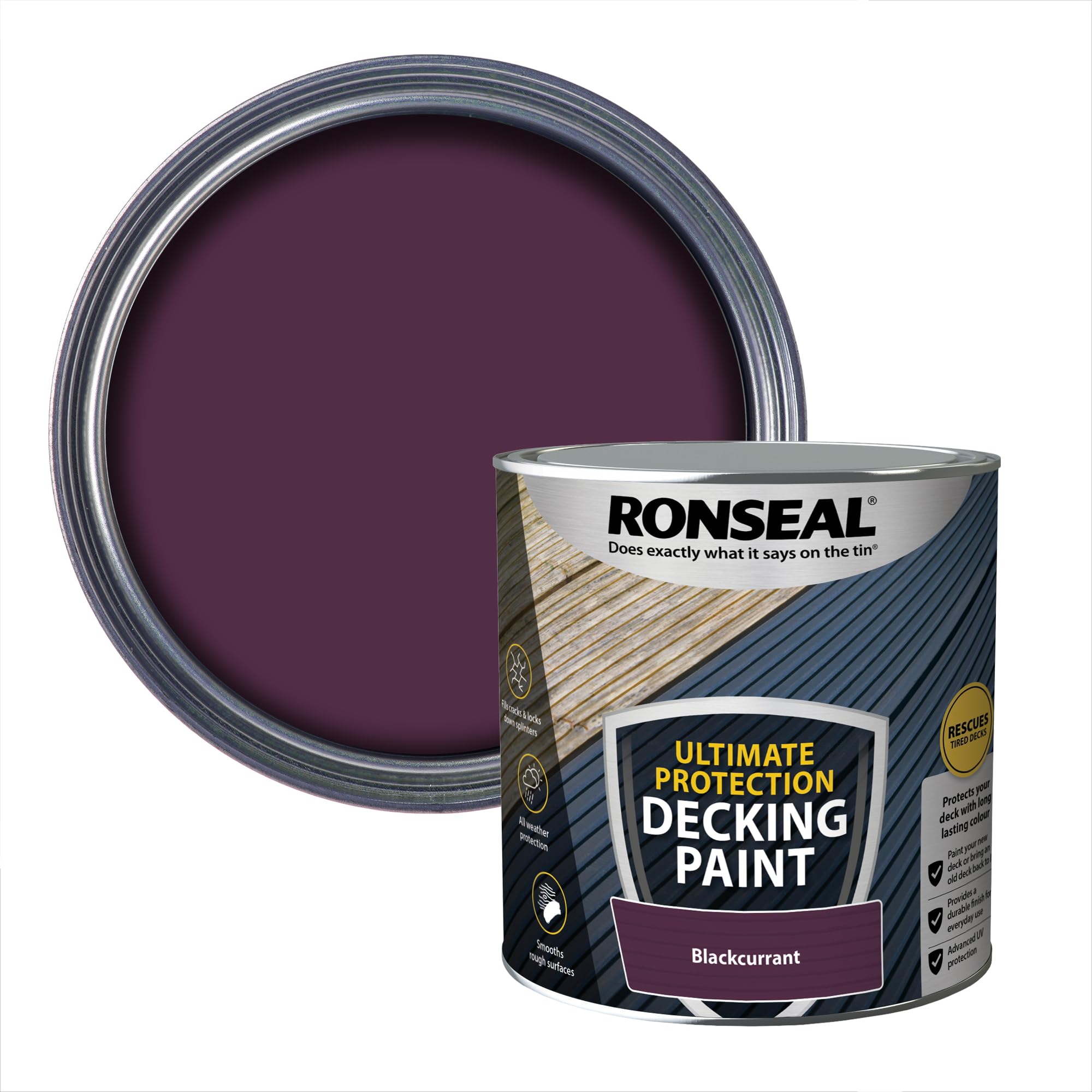 Ronseal Ultimate DECKING Paint Blackcurrant 2.5L
