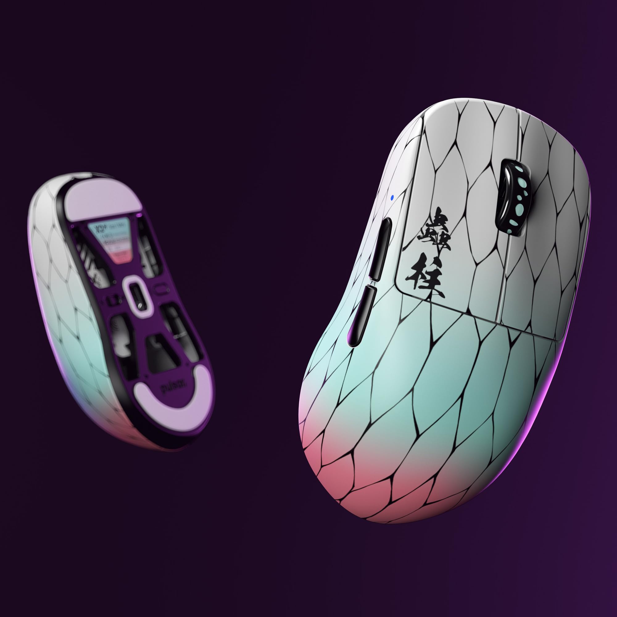 Pulsar Gaming Gears [Pulsar x Demon Slayer X2H Mini Wireless Gaming Mouse, Ultra Lightweight Collectible Mouse, Symmetrical PC Mac Computer Mice, Optical Switch, 26000 DPI (Superglide Included)