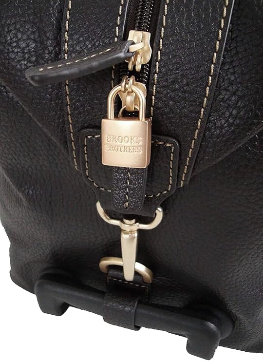 brooks brothers leather duffle bag