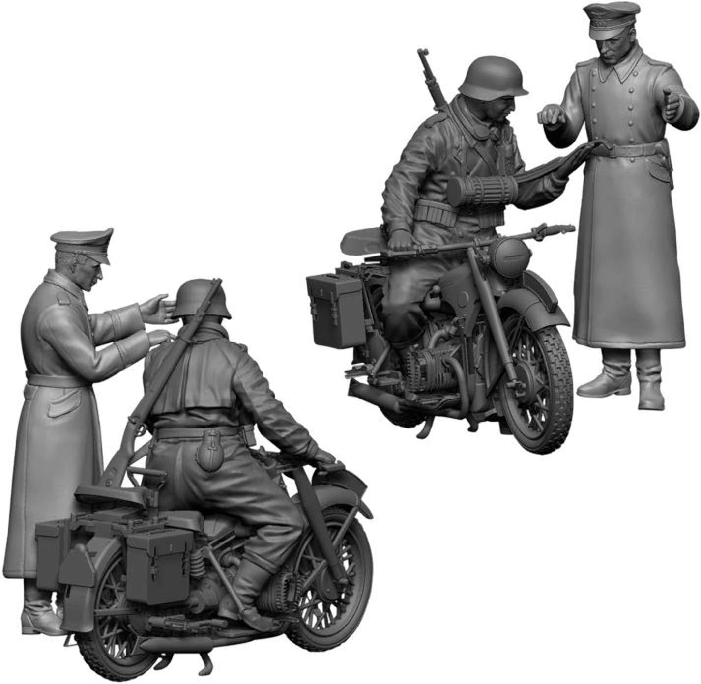 Zvezda The Hobby Company Z3632 500783632-1:35 WWII German Krad R12 with Crew (2), black, grey, white - Image 5