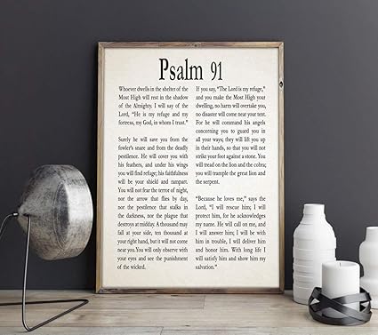 Gratuit Images Amazon Com Les Connie Psalm 91 Print Psalm Poster Psalm Wall Art actualisé