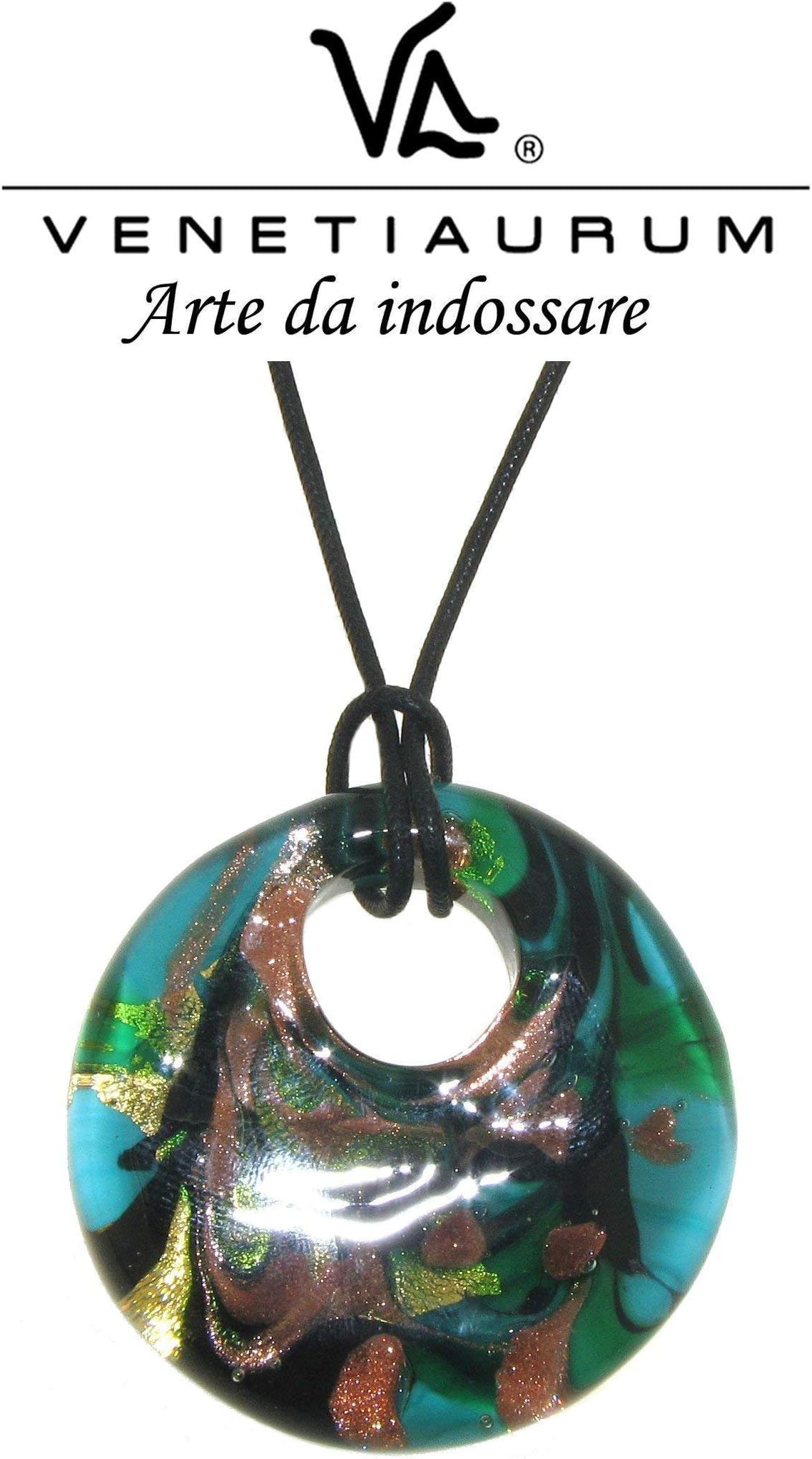 Venetiaurum - Murano glass and 925 silver Necklace, Made in Italy