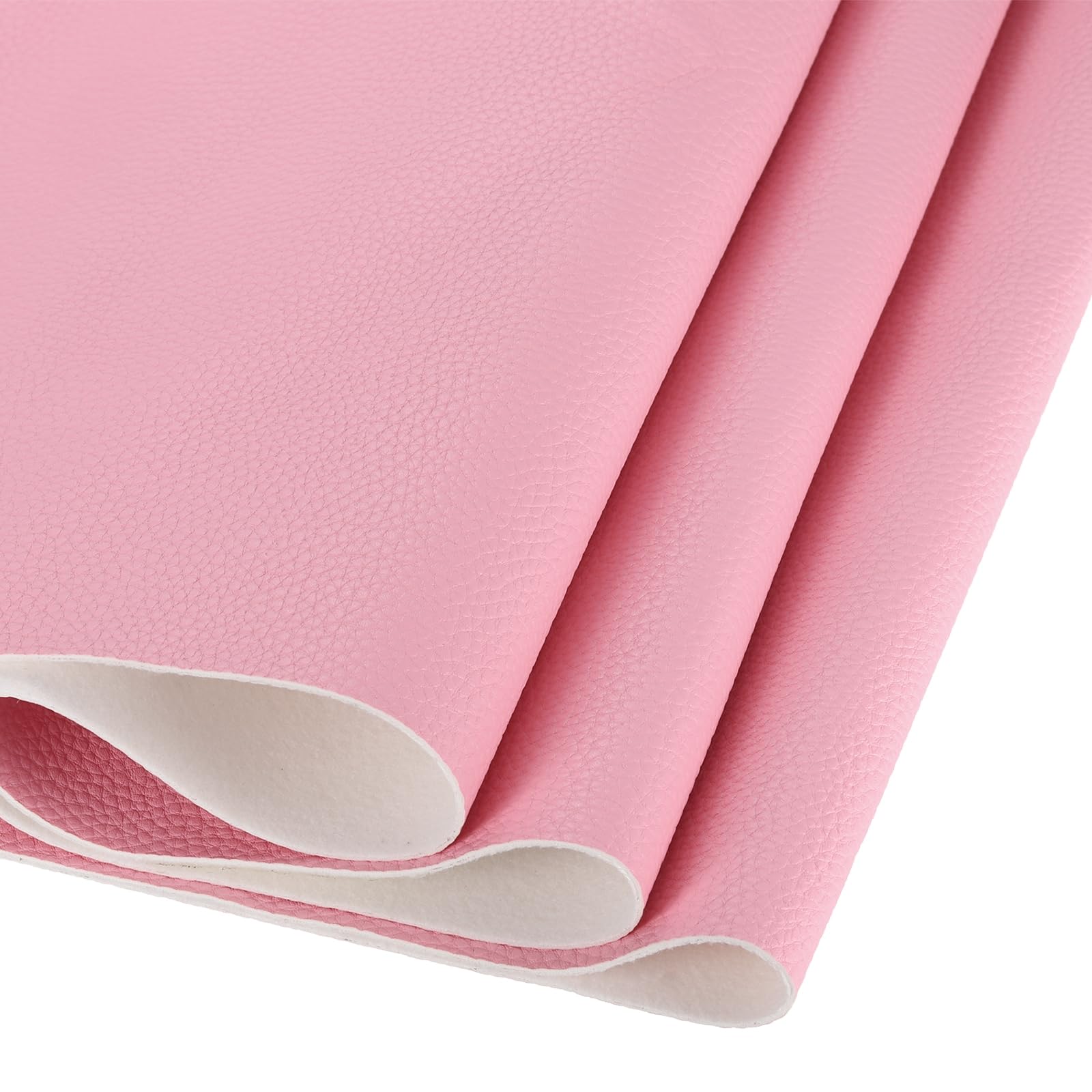 DMiotech 1 Pack 14 Inch x 53 Inch Faux Leather Strip Furniture Cover Soft Grain Pink PU Leather Roll for Handmade DIY Craft Projects