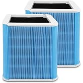 2 Pack 211+ Replacement Filter Compatible with Blue Air Cleaner Purifier | 2-Stage Filtration System and Activated Carbon Filter, Blue