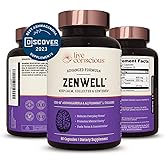 Live Conscious KSM-66 Ashwagandha Supplement w/L Theanine & AlphaWave - ZenWell Everyday Stress Relief, Mood Support, Cogniti