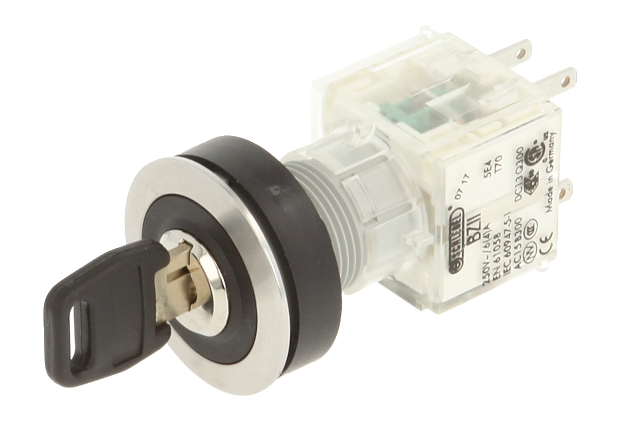 Schlegel 23.001.520 Key Switch Stainless Steel Touch 2 Positions 12-13 o'clock, Touch Contact Sensor 1 N/O and 1 Opener