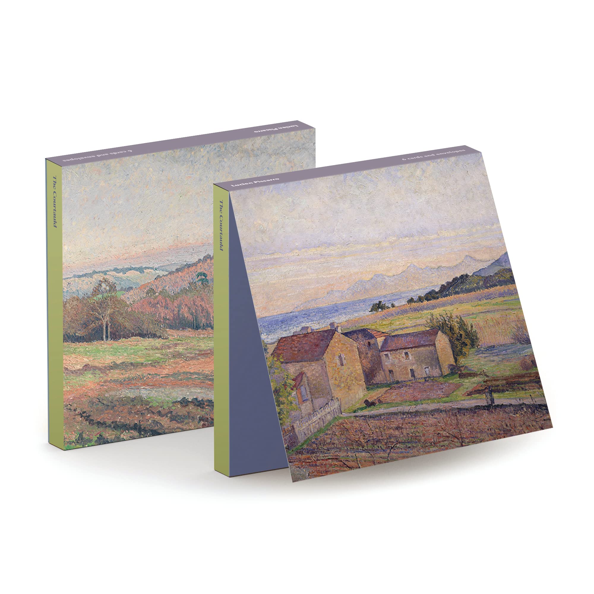 The Courtauld, Lucien Pissarro Landscapes, Set of 6 Blank Greeting Cards, (15x15cm)