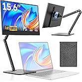 Dopesplay Portable Monitor, 15.6" FHD 1080P IPS On-The-Go Monitor, Foldable Stand & Carry Case Included, USB-C HDMI Screen Ex
