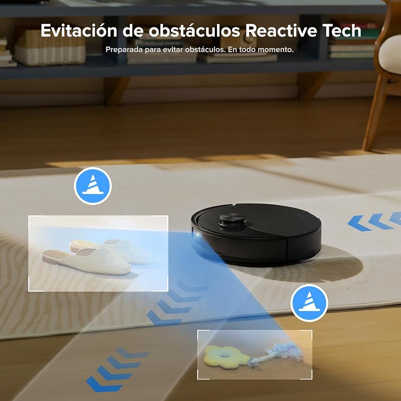 roborock Q10 S5+ set Robot Vacuum e Mop 2 em 1 de 10000 Pa, Sistema Anti-Emaranhado Duplo, Prevenção de Obstáculos, 7 Semanas de Auto-Esvaziamento, Navegação LiDAR PreciSense, App Control, Preto
