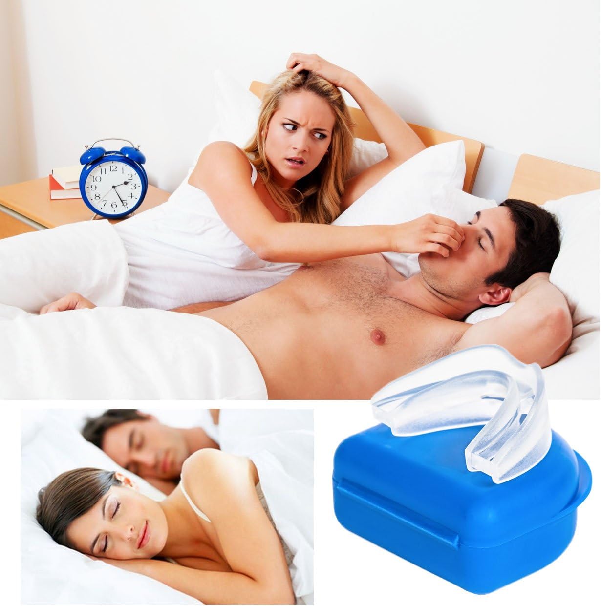 Acusnore Anti Snore Mouth Guard with Blue Protective Case and Safety Clip1 Units, 2 Count (Pack of 1) - Image 4